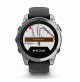 fēnix E – 47 mm, AMOLED - Stainless Steel with Black Silicone Band - 010-03025-00 - Garmin